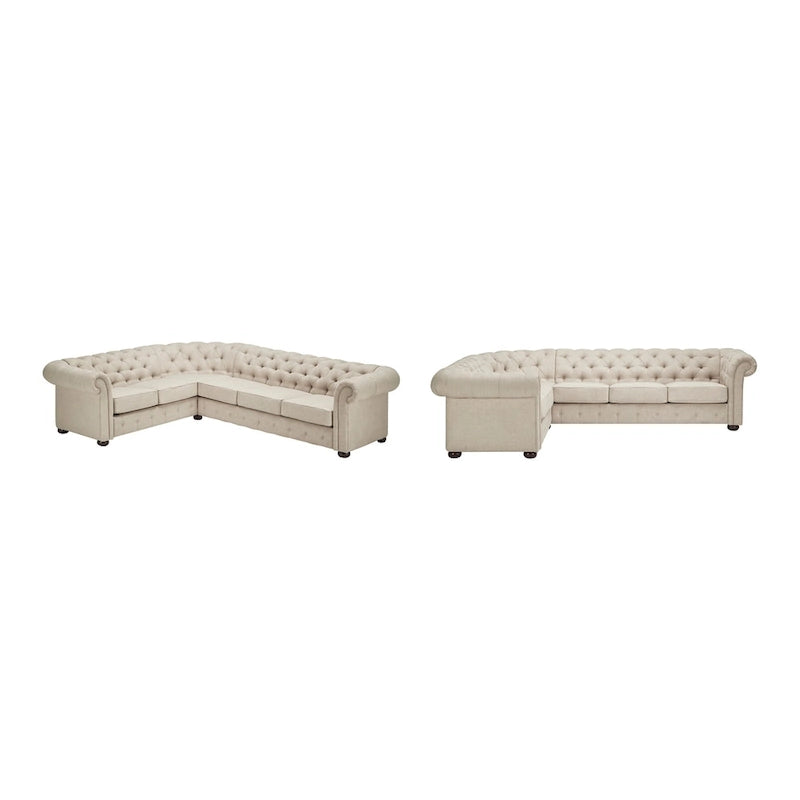 Divano componibile Chesterfield a L a 6 posti Gdansk
