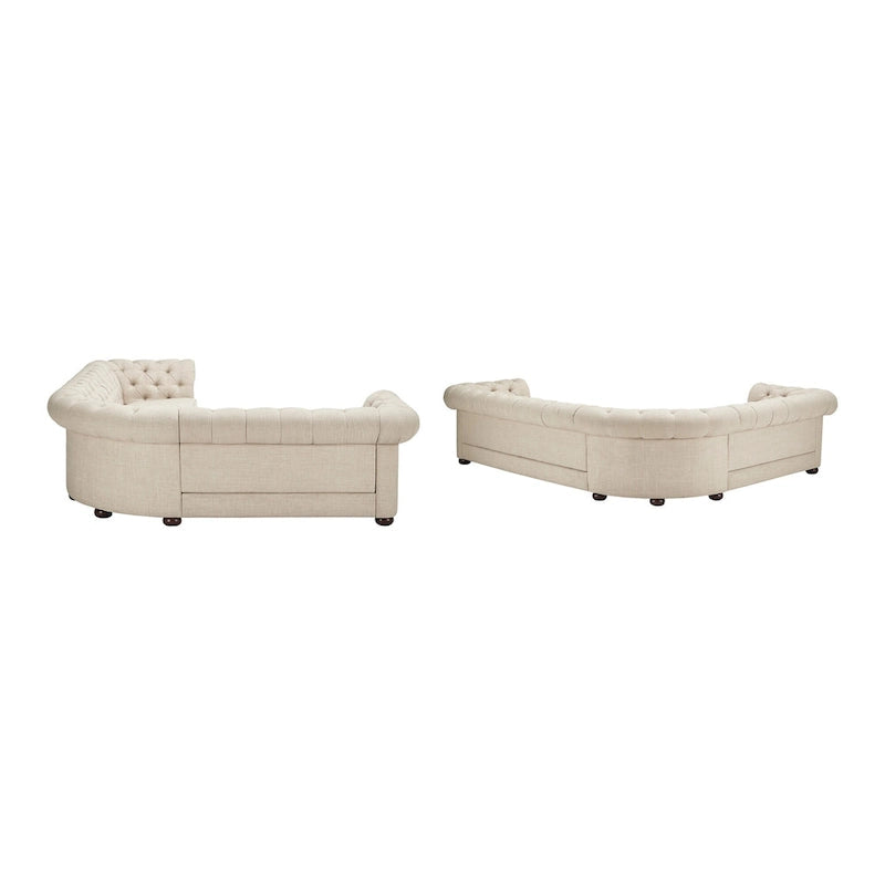 Divano componibile Chesterfield a L a 6 posti Gdansk