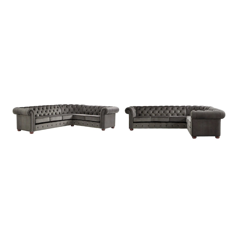 Divano componibile Chesterfield a L a 6 posti Gdansk