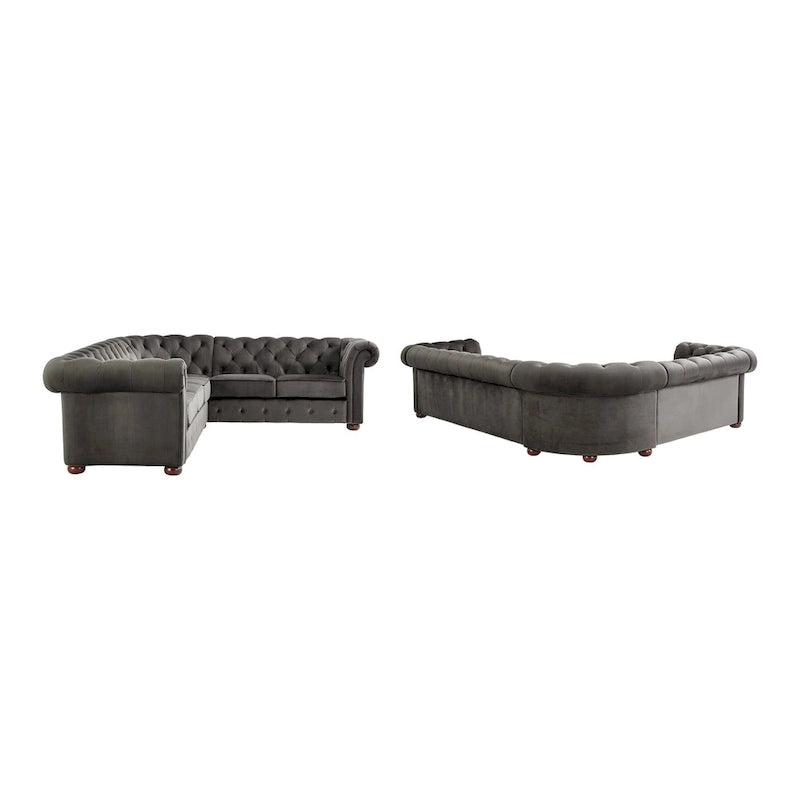 Divano componibile Chesterfield a L a 6 posti Gdansk
