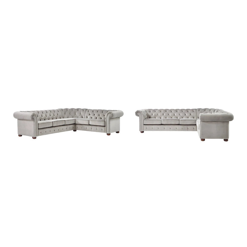 Divano componibile Chesterfield a L a 6 posti Gdansk