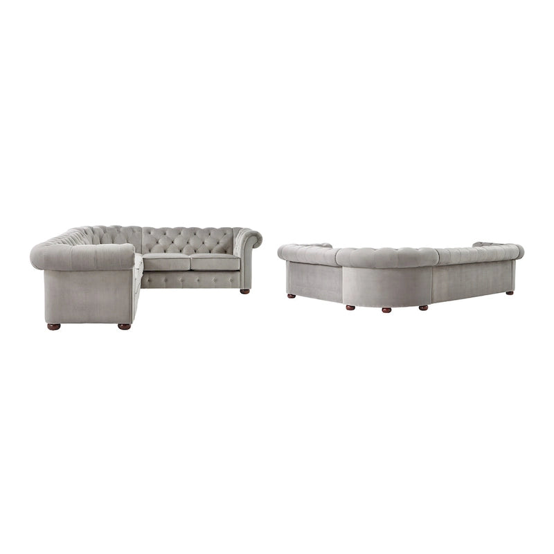 Divano componibile Chesterfield a L a 6 posti Gdansk