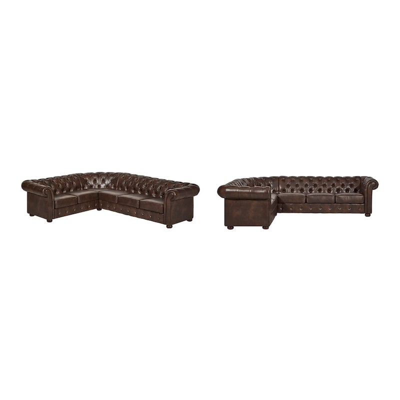 Divano componibile Chesterfield a L a 6 posti Gdansk