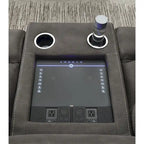 Divano componibile reclinabile elettrico a 6 posti Hoopster grigio Signature Design by Ashley - 100L x 120P x 34H