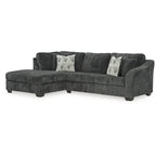 Signature Design by Ashley Biddeford Ebano Divano Letto Sezionale a 2 Pezzi con Chaise - 120L x 75P x 40A