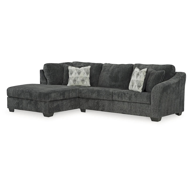 Signature Design by Ashley Biddeford Ebano Divano Letto Sezionale a 2 Pezzi con Chaise - 120L x 75P x 40A