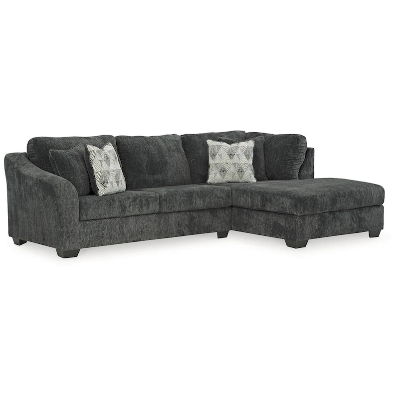 Signature Design by Ashley Biddeford Ebano Divano Letto Sezionale a 2 Pezzi con Chaise - 120L x 75P x 40A