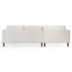 Divano sezionale in velluto Diana Mid-Century Modern a L con schienale a cuscini