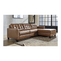 Signature Design by Ashley Baskove Brown 2-Piece Sectional with Chaise - 110W x 72D x 36H