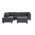 Set divano componibile reversibile a 3 pezzi rivestito in tessuto Bobkona Chaise