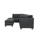Set divano componibile reversibile a 3 pezzi rivestito in tessuto Bobkona Chaise