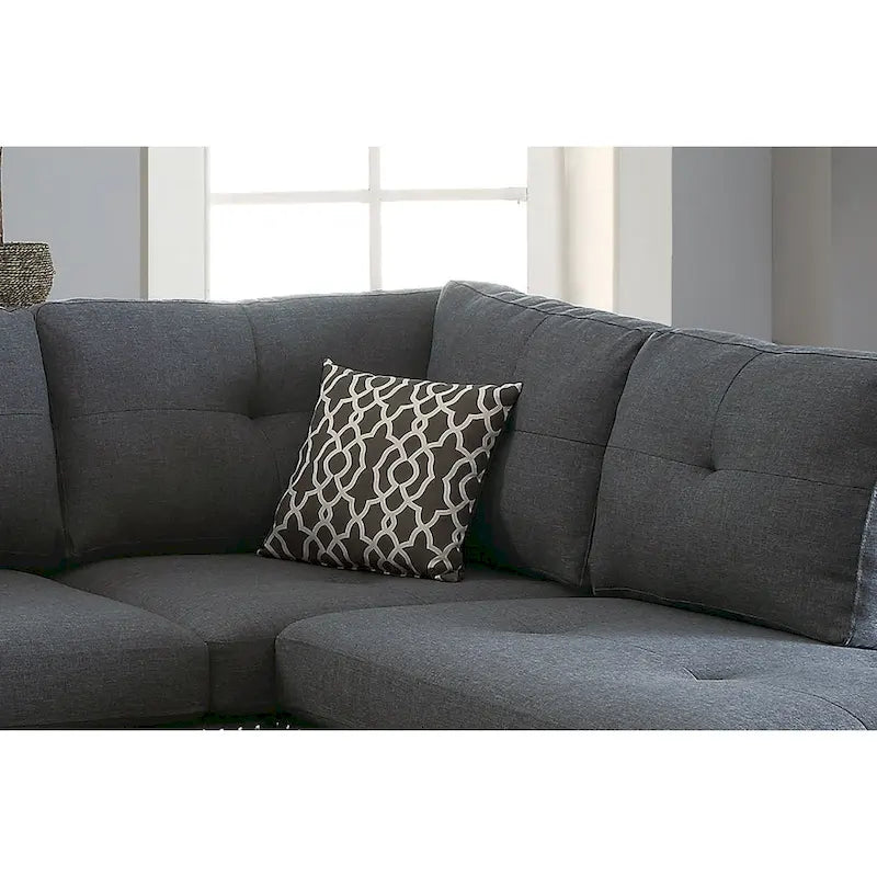 Set divano componibile reversibile a 3 pezzi rivestito in tessuto Bobkona Chaise