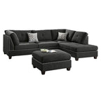 Set divano componibile reversibile a 3 pezzi rivestito in tessuto Bobkona Chaise