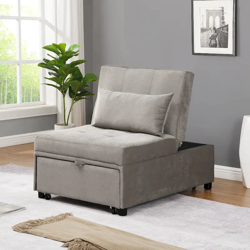 Lordear Divano letto singolo 4 in 1 regolabile Futon Divano letto pieghevole Sedia convertibile - 39.9 x 26.8