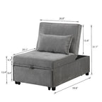 Lordear Divano letto singolo 4 in 1 regolabile Futon Divano letto pieghevole Sedia convertibile - 39.9 x 26.8