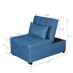 Lordear Divano letto singolo 4 in 1 regolabile Futon Divano letto pieghevole Sedia convertibile - 39.9 x 26.8