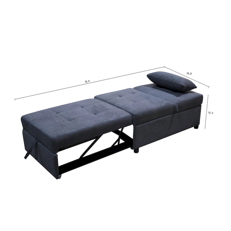 Lordear Divano letto singolo 4 in 1 regolabile Futon Divano letto pieghevole Sedia convertibile - 39.9 x 26.8