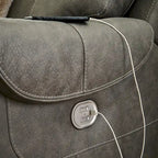 Divano sezionale reclinabile a sette posti Starbot Gray di Signature Design by Ashley - 112W x 112D x 42H
