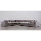 Canapé d'angle modulable 6 places contemporain Roundhill Furniture Rivas, rembourrage en plumes
