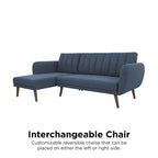 Divano componibile futon Brittany di Novogratz