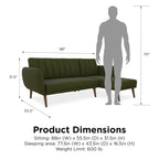 Divano componibile futon Brittany di Novogratz