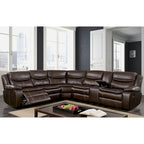 Divano componibile reclinabile Sory Transitional in similpelle Furniture of America