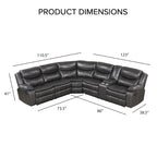 Divano componibile reclinabile Sory Transitional in similpelle Furniture of America