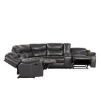 Divano componibile reclinabile Sory Transitional in similpelle Furniture of America