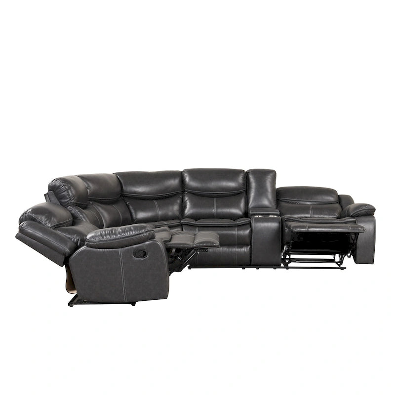 Divano componibile reclinabile Sory Transitional in similpelle Furniture of America