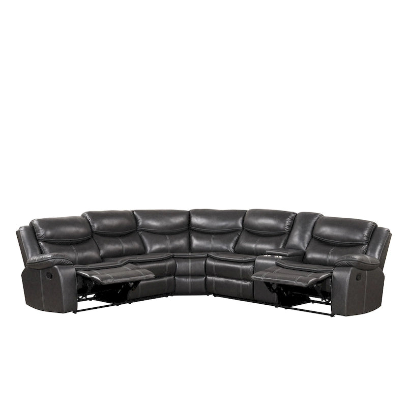 Divano componibile reclinabile Sory Transitional in similpelle Furniture of America