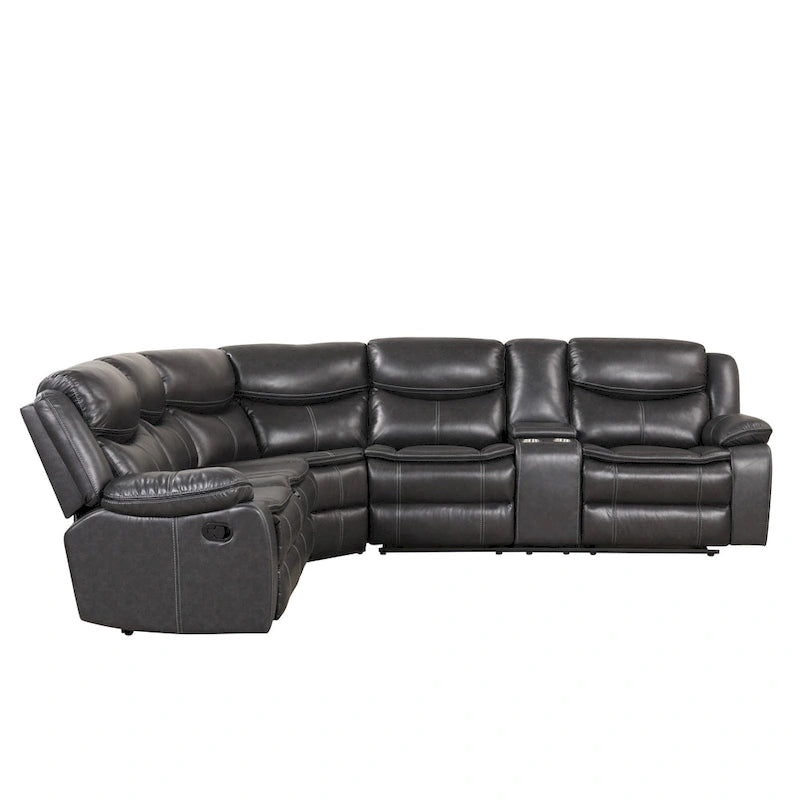 Divano componibile reclinabile Sory Transitional in similpelle Furniture of America