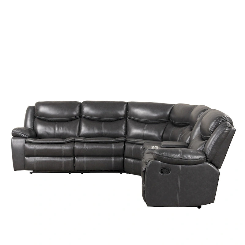 Divano componibile reclinabile Sory Transitional in similpelle Furniture of America