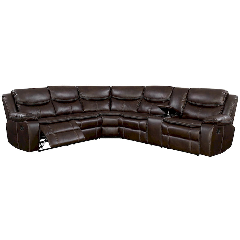 Divano componibile reclinabile Sory Transitional in similpelle Furniture of America