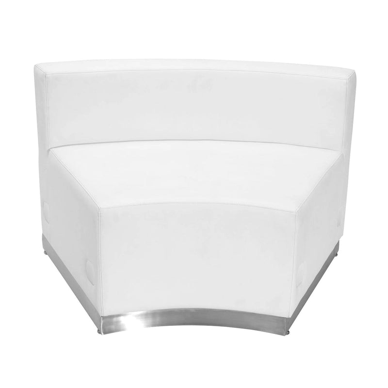 Configurazione reception modulare a 5 pezzi in LeatherSoft con schienale e seduta tesi
