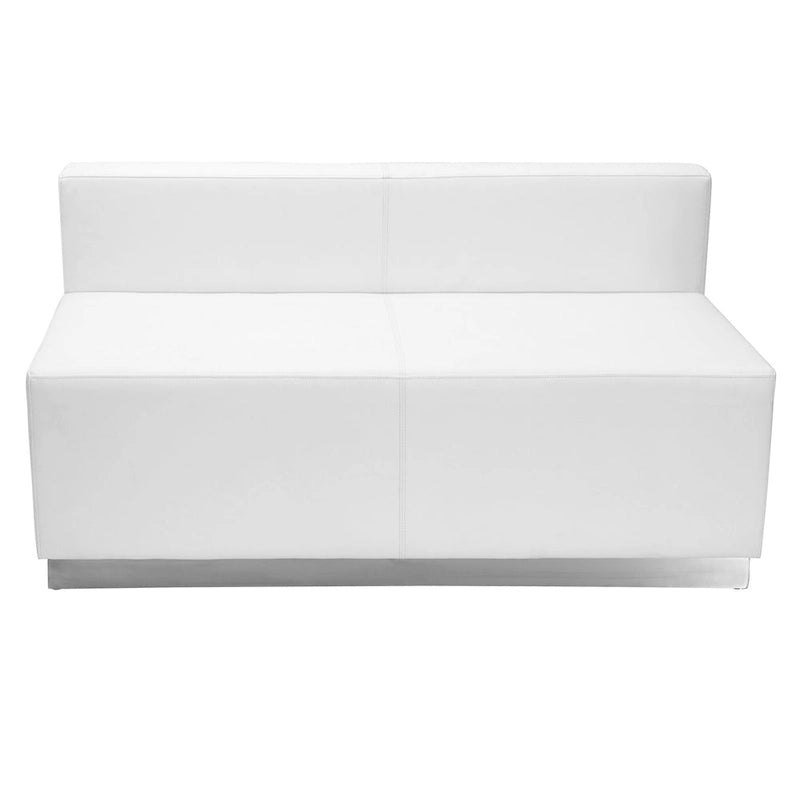 Configurazione reception modulare a 5 pezzi in LeatherSoft con schienale e seduta tesi