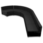 Configurazione reception modulare a 5 pezzi in LeatherSoft con schienale e seduta tesi