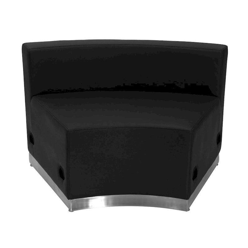 Configurazione reception modulare a 5 pezzi in LeatherSoft con schienale e seduta tesi