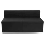 Configurazione reception modulare a 5 pezzi in LeatherSoft con schienale e seduta tesi