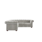 Divano componibile a elle Chesterfield Knightsbridge con bracciolo a voluta di iNSPIRE Q Artisan