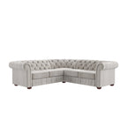 Divano componibile a elle Chesterfield Knightsbridge con bracciolo a voluta di iNSPIRE Q Artisan
