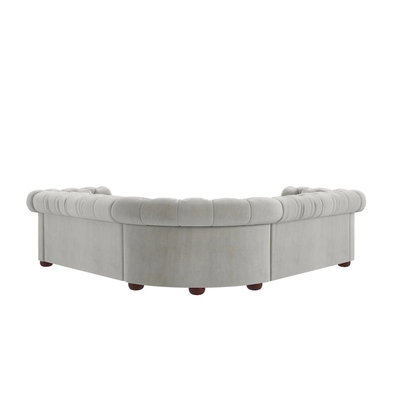 Divano componibile a elle Chesterfield Knightsbridge con bracciolo a voluta di iNSPIRE Q Artisan