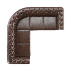 Divano componibile a elle Chesterfield Knightsbridge con bracciolo a voluta di iNSPIRE Q Artisan