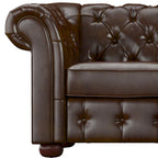 Divano componibile a elle Chesterfield Knightsbridge con bracciolo a voluta di iNSPIRE Q Artisan