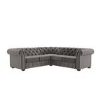 Divano componibile a elle Chesterfield Knightsbridge con bracciolo a voluta di iNSPIRE Q Artisan