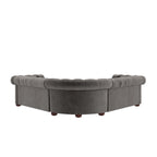 Divano componibile a elle Chesterfield Knightsbridge con bracciolo a voluta di iNSPIRE Q Artisan