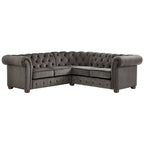 Divano componibile a elle Chesterfield Knightsbridge con bracciolo a voluta di iNSPIRE Q Artisan