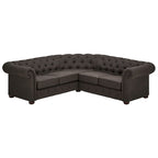 Divano componibile a elle Chesterfield Knightsbridge con bracciolo a voluta di iNSPIRE Q Artisan
