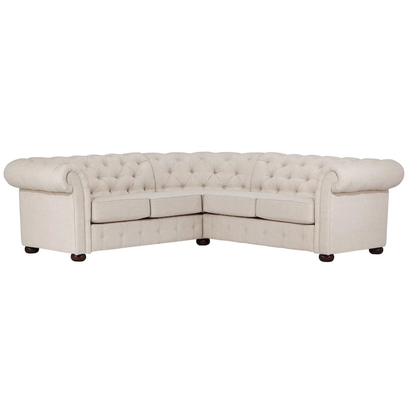 Divano componibile a elle Chesterfield Knightsbridge con bracciolo a voluta di iNSPIRE Q Artisan
