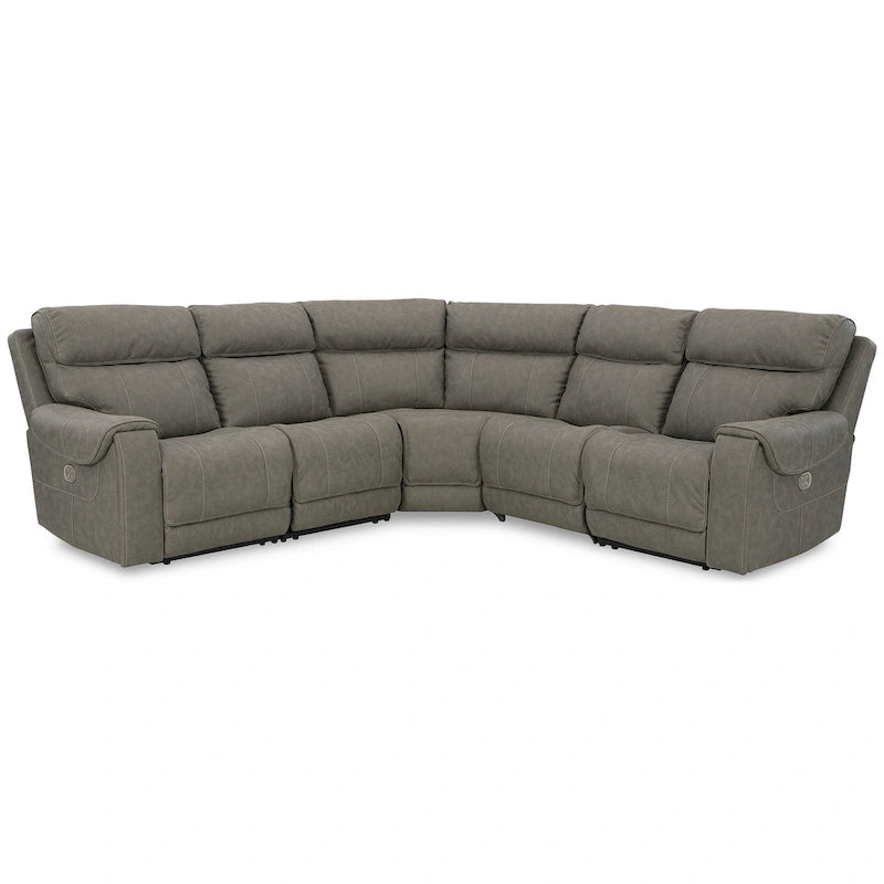 Canapé d'angle inclinable électrique 5 places Starbot gris Signature Design by Ashley - 131 larg. x 131 prof. x 42 haut. (po)