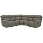 Canapé d'angle inclinable électrique 5 places Starbot gris Signature Design by Ashley - 131 larg. x 131 prof. x 42 haut. (po)